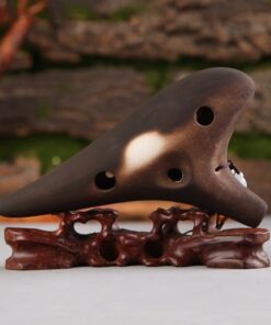 Ocarina in legno annerito