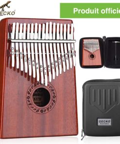 [Kalimba Gecko con custodia rigida - 17 note in mogano geco kalimba