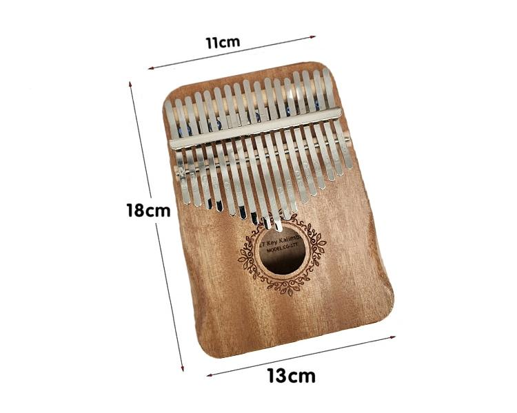 Kalimba En Acajou 17 Notes, Kit Complet