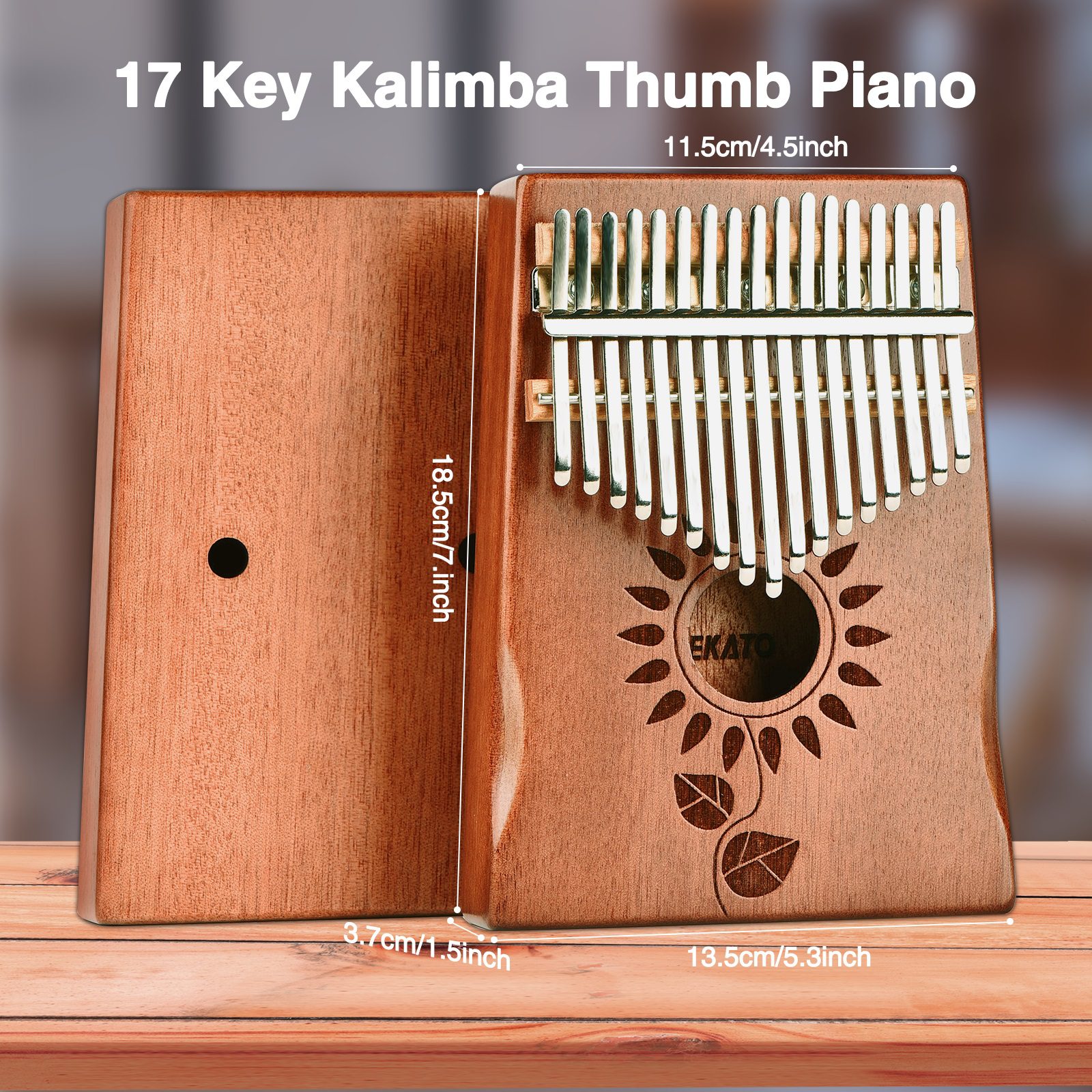 Kalimba, LEKATO Kalimba Instrument 17 Touches En Acajou, Piano à Pouce  Doigt Clavier Instrument De Musique, Kalimba Instrument Enfant Adulte  Débutant, Avec Sac En Tissu, Marteau De Réglage (Chat) : :  Instruments