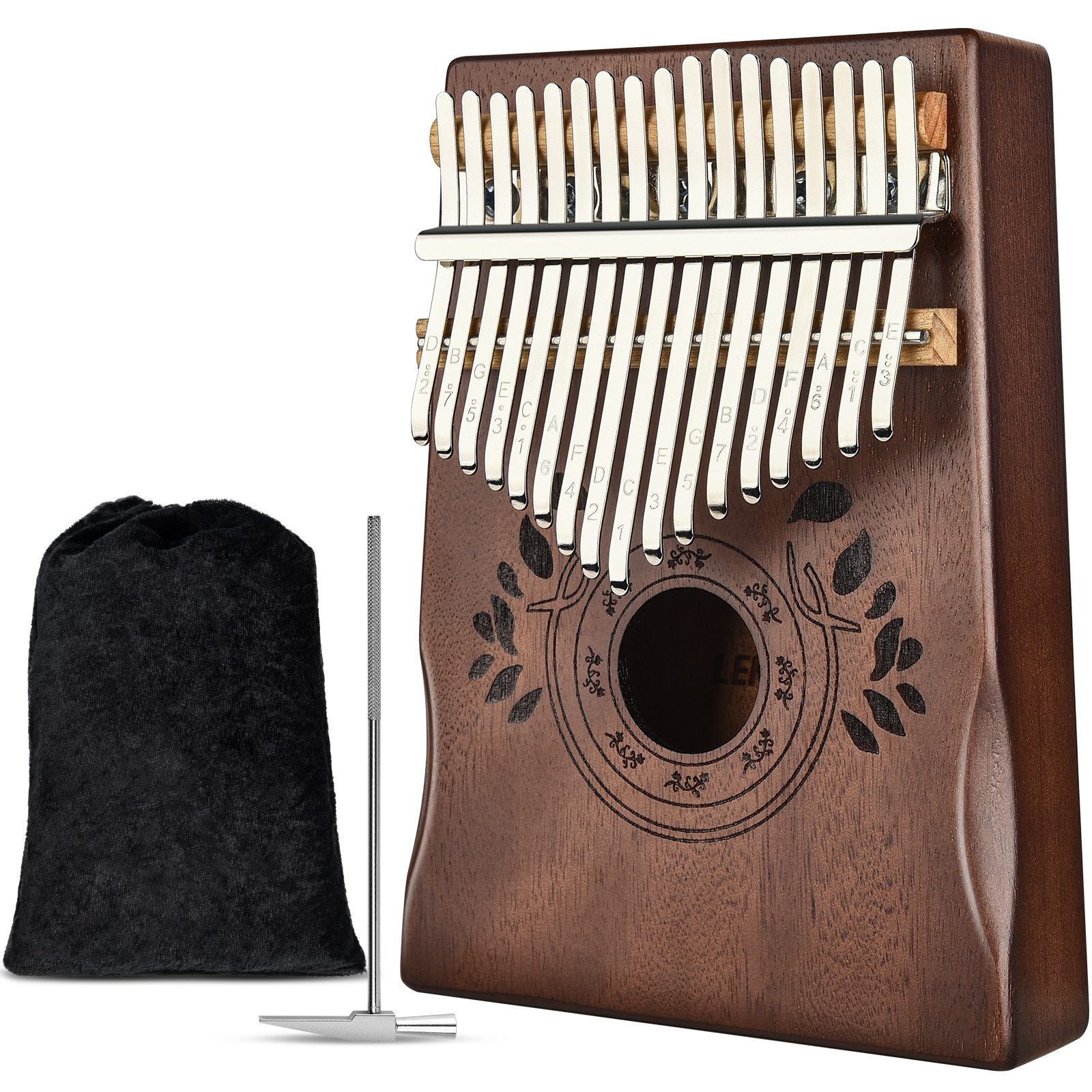 [kit complet] kalimba feuille d'automne 17 notes