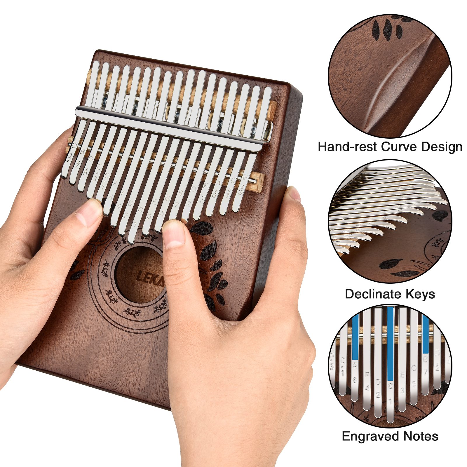 [kit completo] kalimba autumn leaf 17 note